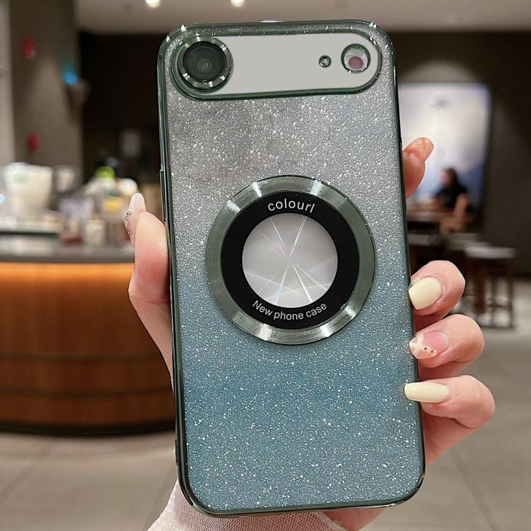 Coque de téléphone en TPU avec placage électrolytique à paillettes dégradées MagSafe, Pour iPhone 17e / 16e, Pour iPhone 17 Pro Max, Pour iPhone 17 Pro, Pour iPhone 17, Pour iPhone Air, Pour iPhone 16 Pro Max