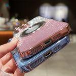 Coque de téléphone en TPU avec placage électrolytique à paillettes dégradées MagSafe, Pour iPhone 17e / 16e, Pour iPhone 17 Pro Max, Pour iPhone 17 Pro, Pour iPhone 17, Pour iPhone Air, Pour iPhone 16 Pro Max
