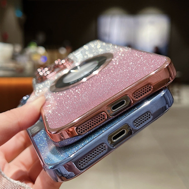 Coque de téléphone en TPU avec placage électrolytique à paillettes dégradées MagSafe, Pour iPhone 17e / 16e, Pour iPhone 17 Pro Max, Pour iPhone 17 Pro, Pour iPhone 17, Pour iPhone Air, Pour iPhone 16 Pro Max