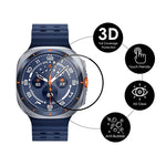 Film d'écran ENKAY 3D à couverture complète avec bord en PC souple et PMMA HD, pour Samsung Galaxy Watch Ultra 47mm / Ultra 2025, pour Samsung Galaxy Watch8 Classic 46mm, pour Samsung Galaxy Watch8 44mm, pour Samsung Galaxy Watch8 40mm