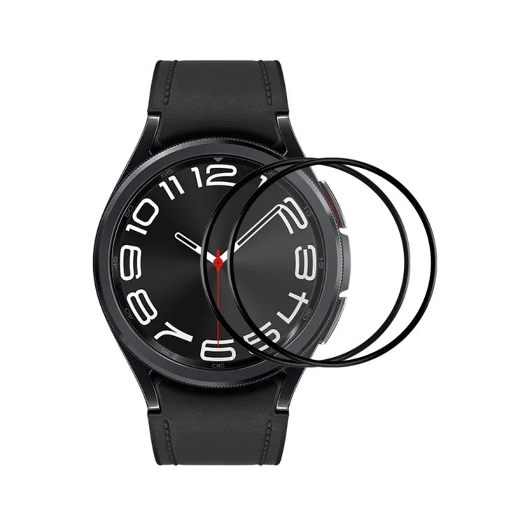 2pcs Film protecteur d'écran souple ENKAY 3D Full Coverage Soft PC Edge PMMA HD, Pour Samsung Galaxy Watch Ultra 47mm / Ultra 2025, Pour Samsung Galaxy Watch8 Classic 46mm, Pour Samsung Galaxy Watch8 44mm, Pour Samsung Galaxy Watch8 40mm