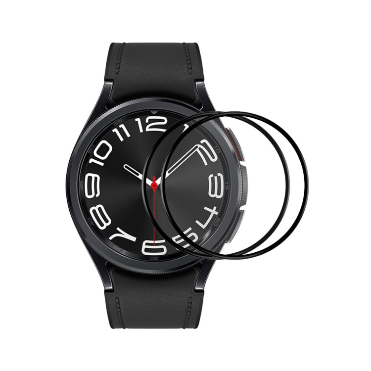 2pcs Film protecteur d'écran souple ENKAY 3D Full Coverage Soft PC Edge PMMA HD, Pour Samsung Galaxy Watch Ultra 47mm / Ultra 2025, Pour Samsung Galaxy Watch8 Classic 46mm, Pour Samsung Galaxy Watch8 44mm, Pour Samsung Galaxy Watch8 40mm