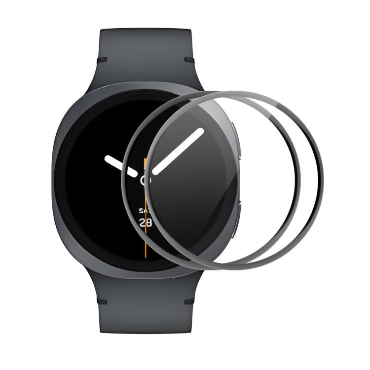2pcs Film protecteur d'écran souple ENKAY 3D Full Coverage Soft PC Edge PMMA HD, Pour Samsung Galaxy Watch Ultra 47mm / Ultra 2025, Pour Samsung Galaxy Watch8 Classic 46mm, Pour Samsung Galaxy Watch8 44mm, Pour Samsung Galaxy Watch8 40mm