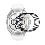 5pcs Film d'écran HD en PMMA avec bord souple en PC à couverture complète ENKAY 3D, pour Samsung Galaxy Watch Ultra 47mm / Ultra 2025, pour Samsung Galaxy Watch8 Classic 46mm, pour Samsung Galaxy Watch8 44mm, pour Samsung Galaxy Watch8 40mm