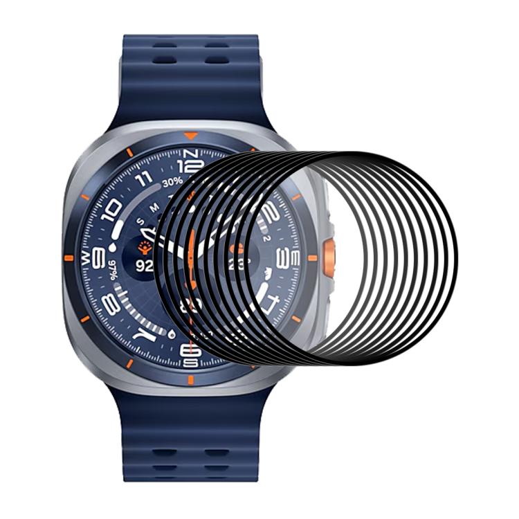 10pcs ENKAY Film protecteur d'écran HD PMMA à bords PC souples et à couverture complète 3D, pour Samsung Galaxy Watch Ultra 47mm / Ultra 2025, pour Samsung Galaxy Watch8 Classic 46mm, pour Samsung Galaxy Watch8 44mm, pour Samsung Galaxy Watch8 40mm