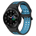 Bracelet de montre bicolore en silicone respirant, pour Samsung Galaxy Watch 4 Classic 42mm