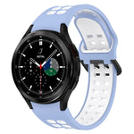 Bracelet de montre bicolore en silicone respirant, pour Samsung Galaxy Watch 4 Classic 42mm