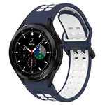 Bracelet de montre bicolore en silicone respirant, pour Samsung Galaxy Watch 4 Classic 42mm