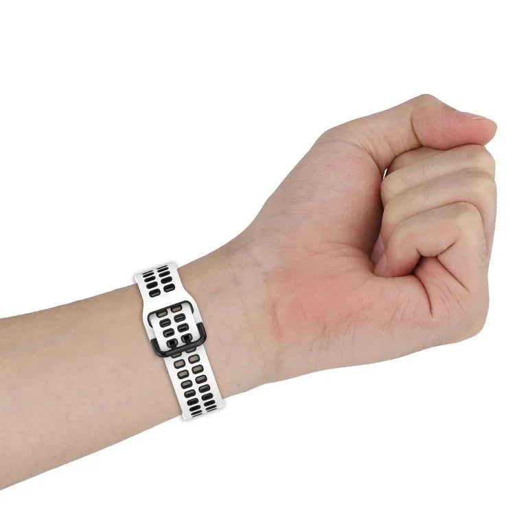 Bracelet de montre bicolore en silicone respirant, pour Samsung Galaxy Watch 4 Classic 42mm