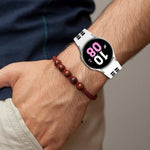 Bracelet de montre bicolore en silicone respirant, pour Samsung Galaxy Watch 4 Classic 42mm