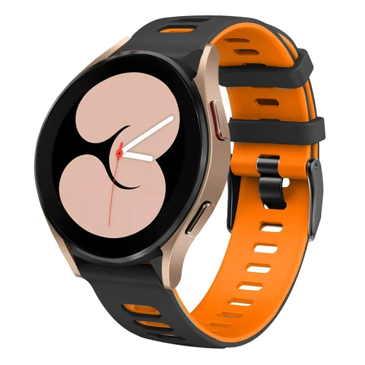 Bracelet de montre bicolore en silicone 20 mm, pour Samsung Galaxy Watch 5 40 mm