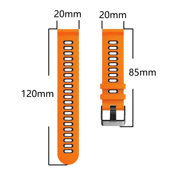 Bracelet de montre bicolore en silicone 20 mm, pour Samsung Galaxy Watch 5 40 mm