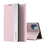 Étui de téléphone en cuir adsorption latérale électrolytique, pour iPhone 15