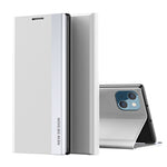 Étui de téléphone en cuir adsorption latérale électrolytique, pour iPhone 15