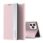 Coque de téléphone en cuir à adsorption électroplaquée latérale, pour iPhone 16 Pro, pour iPhone 16 Plus, pour iPhone 16, pour iPhone 15 Pro Max, pour iPhone 15 Pro, pour iPhone 15 Plus