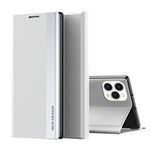 Coque de téléphone en cuir à adsorption électroplaquée latérale, pour iPhone 16 Pro, pour iPhone 16 Plus, pour iPhone 16, pour iPhone 15 Pro Max, pour iPhone 15 Pro, pour iPhone 15 Plus