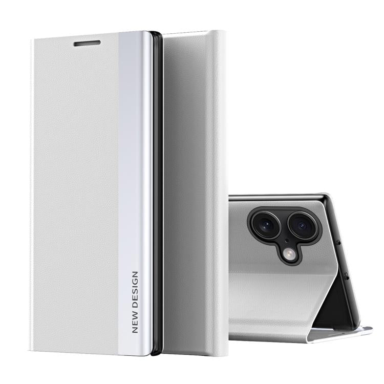 Étui de téléphone en cuir à adsorption avec côtés électroplaqués, pour iPhone 17e / 16e, pour iPhone 17 Pro Max, pour iPhone 17 Pro, pour iPhone 17, pour iPhone Air, pour iPhone 16 Pro Max