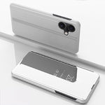 Étui de téléphone en cuir avec support et miroir plaqué à rabat horizontal, pour iPhone 16 Pro, pour iPhone 16 Plus, pour iPhone 16, pour iPhone 15 Pro Max, pour iPhone 15 Pro, pour iPhone 15 Plus