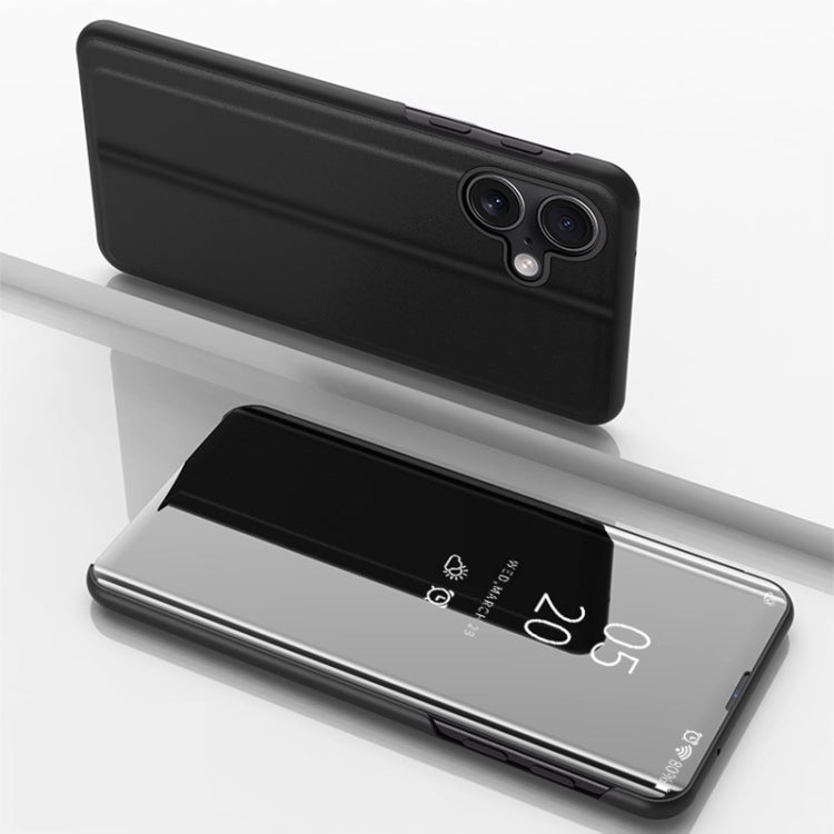 Étui de téléphone en cuir avec support et miroir plaqué à rabat horizontal, pour iPhone 16 Pro, pour iPhone 16 Plus, pour iPhone 16, pour iPhone 15 Pro Max, pour iPhone 15 Pro, pour iPhone 15 Plus