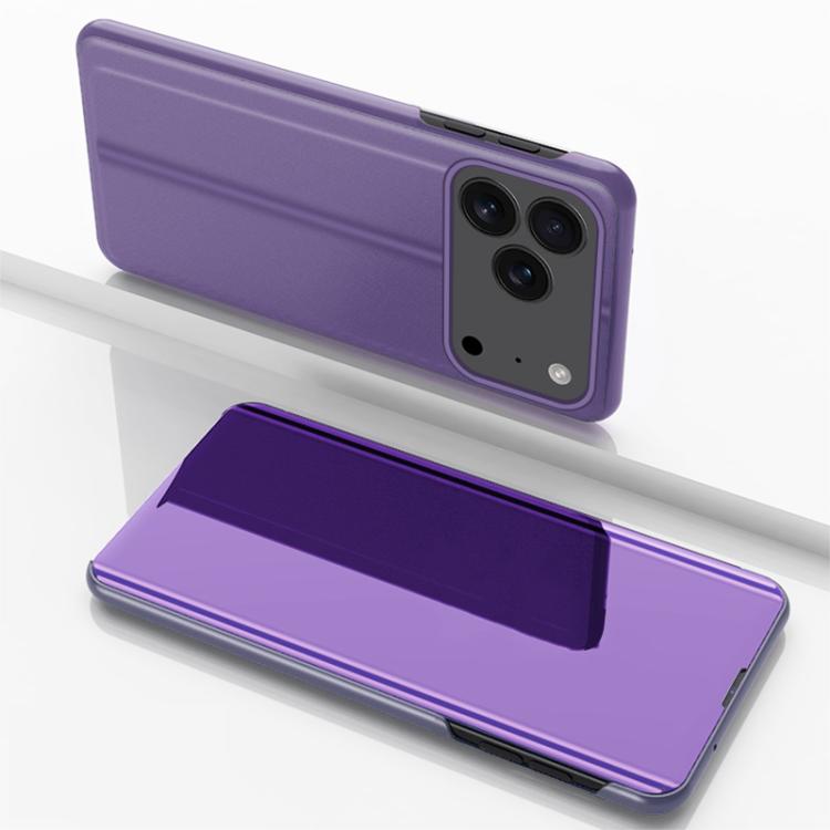 Étui de téléphone en cuir à rabat horizontal avec miroir plaqué et support, pour iPhone 17e / 16e, pour iPhone 17 Pro Max, pour iPhone 17 Pro, pour iPhone 17, pour iPhone Air, pour iPhone 16 Pro Max