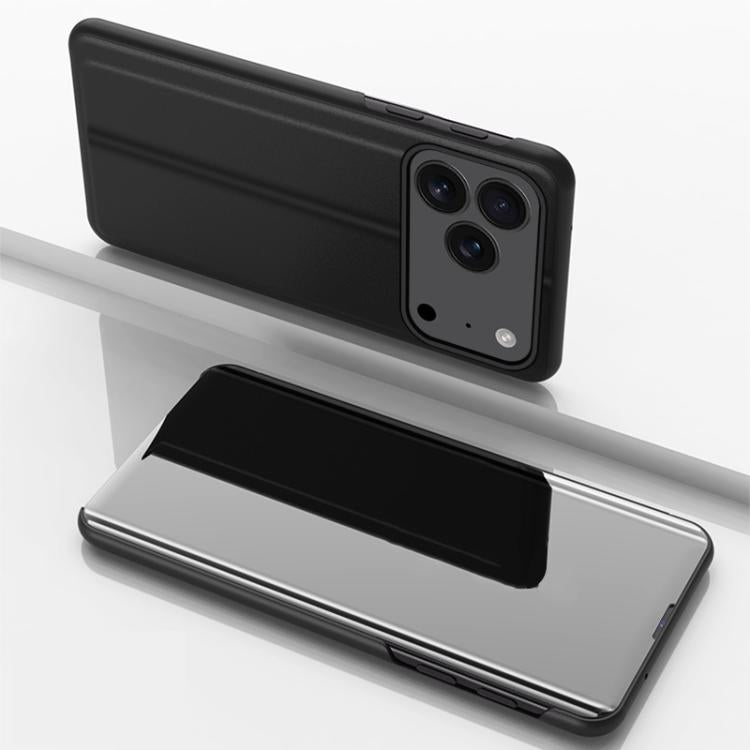 Étui de téléphone en cuir à rabat horizontal avec miroir plaqué et support, pour iPhone 17e / 16e, pour iPhone 17 Pro Max, pour iPhone 17 Pro, pour iPhone 17, pour iPhone Air, pour iPhone 16 Pro Max