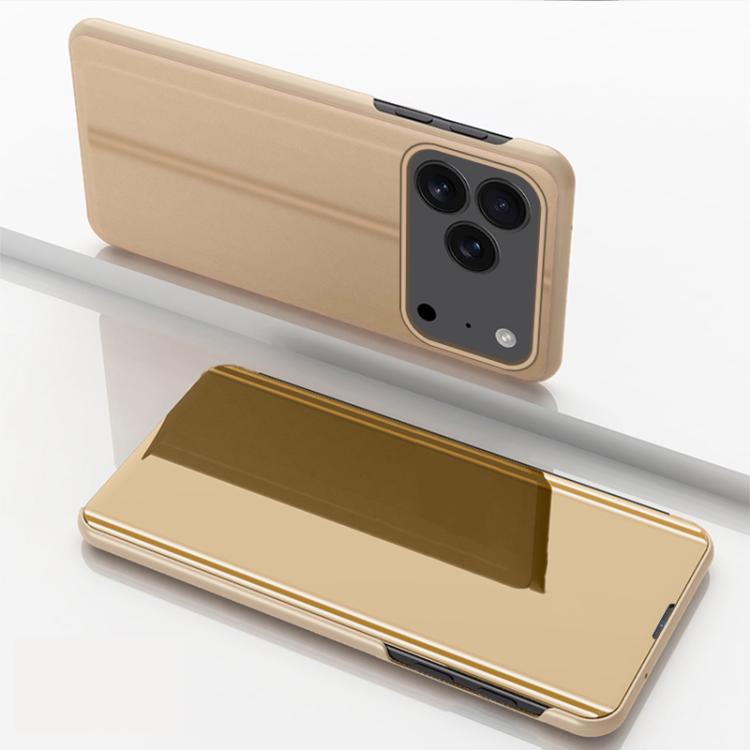 Étui de téléphone en cuir à rabat horizontal avec miroir plaqué et support, pour iPhone 17e / 16e, pour iPhone 17 Pro Max, pour iPhone 17 Pro, pour iPhone 17, pour iPhone Air, pour iPhone 16 Pro Max