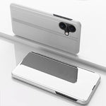 Étui de téléphone en cuir à rabat horizontal avec miroir plaqué et support, pour iPhone 17e / 16e, pour iPhone 17 Pro Max, pour iPhone 17 Pro, pour iPhone 17, pour iPhone Air, pour iPhone 16 Pro Max