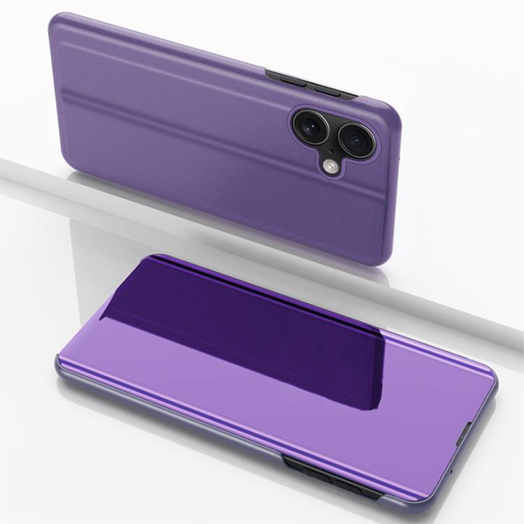Étui de téléphone en cuir à rabat horizontal avec miroir plaqué et support, pour iPhone 17e / 16e, pour iPhone 17 Pro Max, pour iPhone 17 Pro, pour iPhone 17, pour iPhone Air, pour iPhone 16 Pro Max