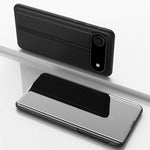 Étui de téléphone en cuir à rabat horizontal avec miroir plaqué et support, pour iPhone 17e / 16e, pour iPhone 17 Pro Max, pour iPhone 17 Pro, pour iPhone 17, pour iPhone Air, pour iPhone 16 Pro Max