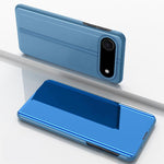 Étui de téléphone en cuir à rabat horizontal avec miroir plaqué et support, pour iPhone 17e / 16e, pour iPhone 17 Pro Max, pour iPhone 17 Pro, pour iPhone 17, pour iPhone Air, pour iPhone 16 Pro Max