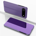 Étui de téléphone en cuir à rabat horizontal avec miroir plaqué et support, pour iPhone 17e / 16e, pour iPhone 17 Pro Max, pour iPhone 17 Pro, pour iPhone 17, pour iPhone Air, pour iPhone 16 Pro Max