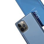 Étui de téléphone en cuir à rabat horizontal avec miroir plaqué et support, pour iPhone 17e / 16e, pour iPhone 17 Pro Max, pour iPhone 17 Pro, pour iPhone 17, pour iPhone Air, pour iPhone 16 Pro Max
