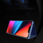 Étui de téléphone en cuir à rabat horizontal avec miroir plaqué et support, pour iPhone 17e / 16e, pour iPhone 17 Pro Max, pour iPhone 17 Pro, pour iPhone 17, pour iPhone Air, pour iPhone 16 Pro Max