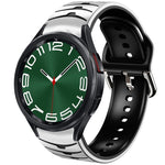 Bracelet de montre en silicone à texture courbée, pour Samsung Galaxy Watch 6 Classic 47mm, pour Samsung Galaxy Watch 6 44mm, pour Samsung Galaxy Watch 6 40mm