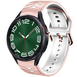 Bracelet de montre en silicone à texture courbée, pour Samsung Galaxy Watch 6 Classic 47mm, pour Samsung Galaxy Watch 6 44mm, pour Samsung Galaxy Watch 6 40mm