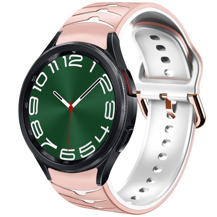 Bracelet de montre en silicone à texture courbée, pour Samsung Galaxy Watch 6 Classic 47mm, pour Samsung Galaxy Watch 6 44mm, pour Samsung Galaxy Watch 6 40mm