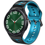Bracelet de montre en silicone à texture courbée, pour Samsung Galaxy Watch 6 Classic 47mm, pour Samsung Galaxy Watch 6 44mm, pour Samsung Galaxy Watch 6 40mm