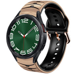 Bracelet de montre en silicone à texture courbée, pour Samsung Galaxy Watch 6 Classic 47mm, pour Samsung Galaxy Watch 6 44mm, pour Samsung Galaxy Watch 6 40mm