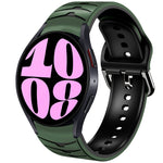 Bracelet de montre en silicone à texture courbée, pour Samsung Galaxy Watch 6 Classic 47mm, pour Samsung Galaxy Watch 6 44mm, pour Samsung Galaxy Watch 6 40mm