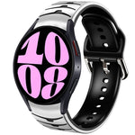 Bracelet de montre en silicone à texture courbée, pour Samsung Galaxy Watch 6 Classic 47mm, pour Samsung Galaxy Watch 6 44mm, pour Samsung Galaxy Watch 6 40mm