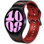 Bracelet de montre en silicone à texture courbée, pour Samsung Galaxy Watch 6 Classic 47mm, pour Samsung Galaxy Watch 6 44mm, pour Samsung Galaxy Watch 6 40mm