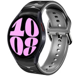 Bracelet de montre en silicone à texture courbée, pour Samsung Galaxy Watch 6 Classic 47mm, pour Samsung Galaxy Watch 6 44mm, pour Samsung Galaxy Watch 6 40mm