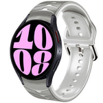 Bracelet de montre en silicone à texture courbée, pour Samsung Galaxy Watch 6 Classic 47mm, pour Samsung Galaxy Watch 6 44mm, pour Samsung Galaxy Watch 6 40mm