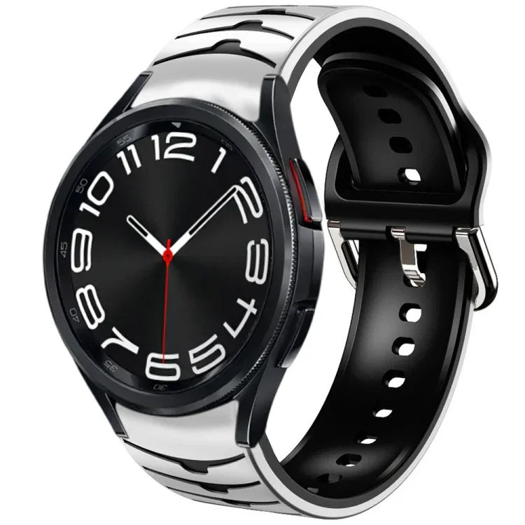 Bracelet de montre en silicone texturé incurvé, pour Samsung Galaxy Watch 6 Classic 43mm, pour Samsung Galaxy Watch 5 Pro Golf Edition, pour Samsung Galaxy Watch 5 Golf Edition