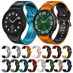 Bracelet de montre en silicone à texture courbée, pour Samsung Galaxy Watch 6 Classic 47mm, pour Samsung Galaxy Watch 6 44mm, pour Samsung Galaxy Watch 6 40mm