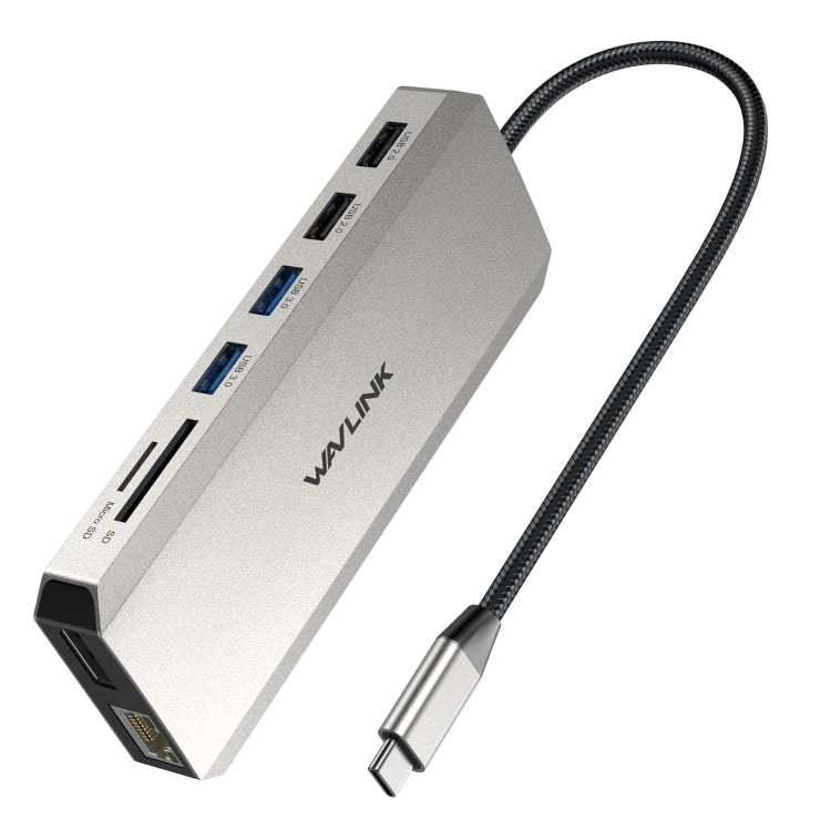 Station d'accueil Wavlink UMD302 Type-C vers multiport double HDMI 4K HUB triple moniteur 12 en 1 pour ordinateur portable, UMD302