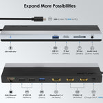 Station d'accueil Wavlink UMD08 DisplayPort 12 en 1 Type-C triple affichage, UMD08