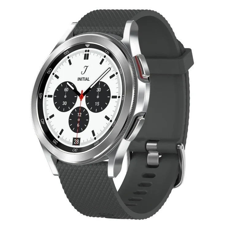 Bracelet de montre en silicone texturé diamant 20 mm, pour Samsung Galaxy Watch 4 Classic 42 mm, pour Samsung Galaxy Watch Active 2 44 mm, pour Samsung Galaxy Watch Active 2 40 mm, pour Samsung Galaxy Watch 42 mm