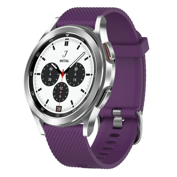 Bracelet de montre en silicone texturé diamant 20 mm, pour Samsung Galaxy Watch 4 Classic 42 mm, pour Samsung Galaxy Watch Active 2 44 mm, pour Samsung Galaxy Watch Active 2 40 mm, pour Samsung Galaxy Watch 42 mm