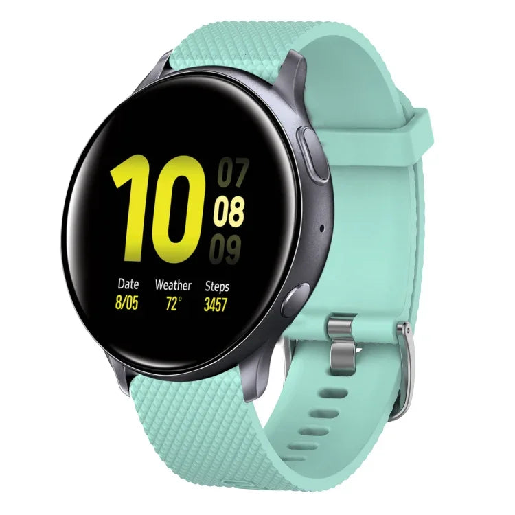 Bracelet de montre en silicone texturé diamant 20 mm, pour Samsung Galaxy Watch 4 Classic 42 mm, pour Samsung Galaxy Watch Active 2 44 mm, pour Samsung Galaxy Watch Active 2 40 mm, pour Samsung Galaxy Watch 42 mm